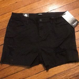 Kenzie Black Denim Shorts